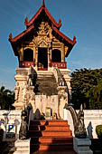 Chiang Mai - The Wat Phra Singh temple. The ho trai (temple library). 